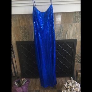 Blue Sequined Dress - Would Be A Great HALLOWEEN Costume! DEVIL IN A BLUE DRESS